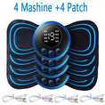 Load image into Gallery viewer, 4PCS LCD Display EMS Neck Massage Electric Massager Cervical Neck Back Patch 8 Mode Pulse Muscle Stimulator Portable Relief Pain