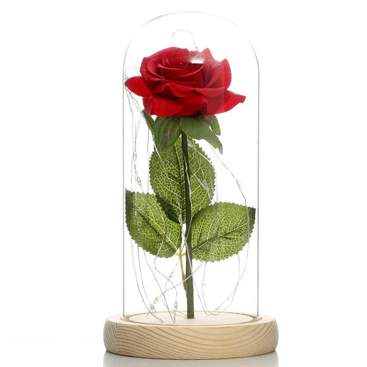 Enchanted Rose Lamp - Beauty and the Beast Inspired LED Light for Mother's Day