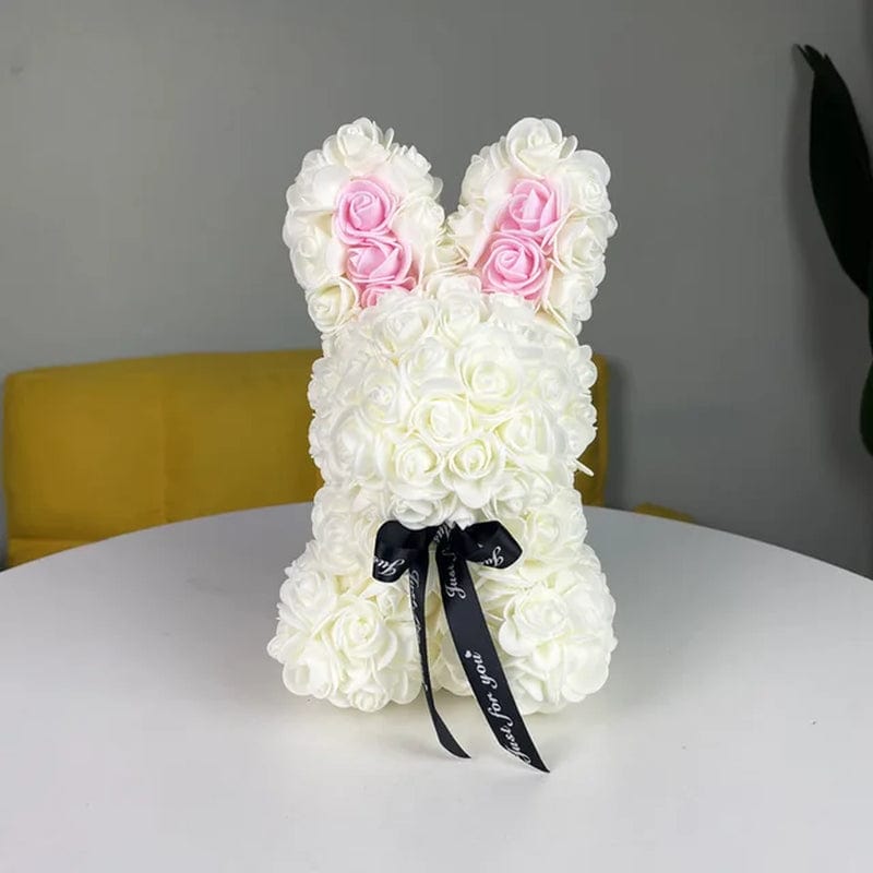 21 Colors Rose Rabbit 25Cm Artificial Flowers Rose Bunny with Box Mom Girlfriend Wedding Anniversary Birthday Valentine Day Gift