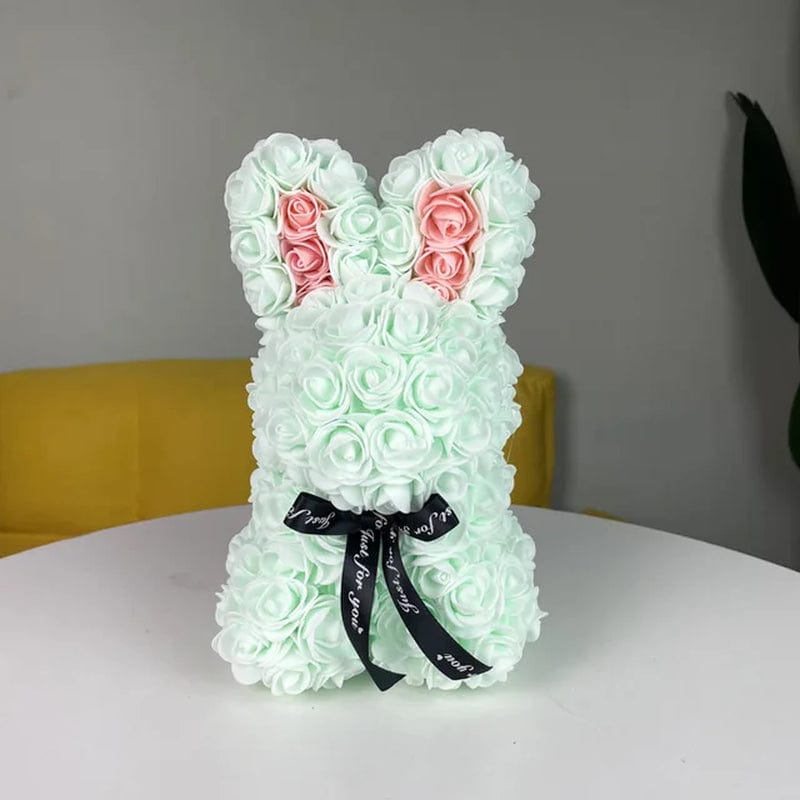 21 Colors Rose Rabbit 25Cm Artificial Flowers Rose Bunny with Box Mom Girlfriend Wedding Anniversary Birthday Valentine Day Gift