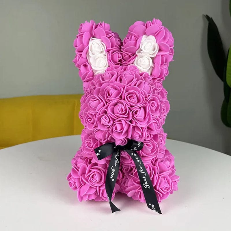 21 Colors Rose Rabbit 25Cm Artificial Flowers Rose Bunny with Box Mom Girlfriend Wedding Anniversary Birthday Valentine Day Gift